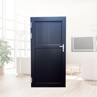 Porta de liga de alumínio integrada com perfil branco e aço inoxidável