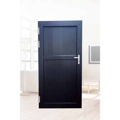 Porta de liga de alumínio integrada com perfil branco e aço inoxidável
