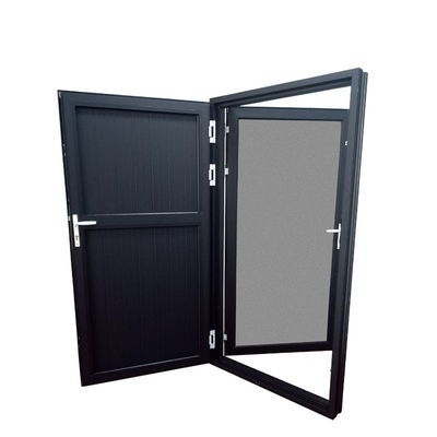 Porta de liga de alumínio integrada com perfil branco e aço inoxidável
