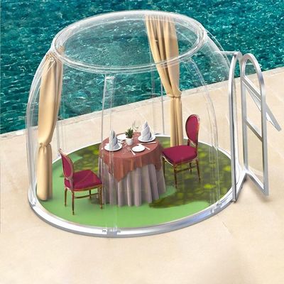 Casa transparente pré-fabricada de cúpula para tenda de bolhas de resort em Xangai 6M * H3.25M Tamanho