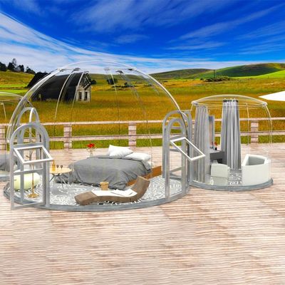 Casa transparente pré-fabricada de cúpula para tenda de bolhas de resort em Xangai 6M * H3.25M Tamanho