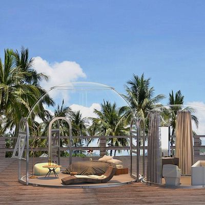 Casa transparente pré-fabricada de cúpula para tenda de bolhas de resort em Xangai 6M * H3.25M Tamanho