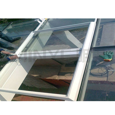 Balcão teto de alumínio clarabóia de vidro transparente com design moderno e revestimento em pó