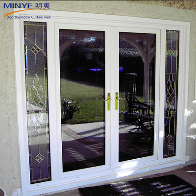 Material principal Madeira maciça 3500pa Resistência ao vento UPVC Portas deslizantes para guarda-roupa moderna