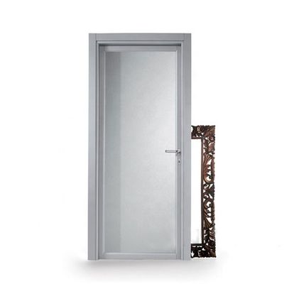 Porta de vidro de banheiro de alumínio de design moderno com vidro congelado resistente OEM/ODM Disponível