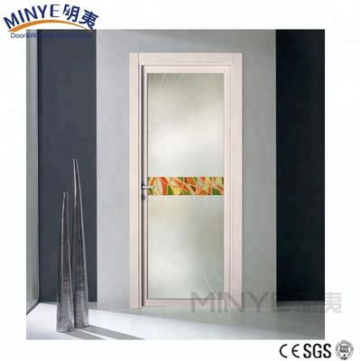 Porta de vidro de banheiro de alumínio de design moderno com vidro congelado resistente OEM/ODM Disponível