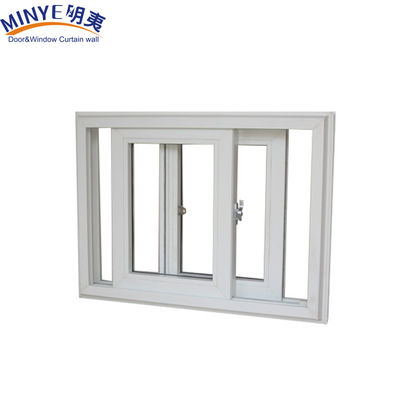 Janela deslizante de UPVC de estrutura de plástico econômica com padrão de abertura horizontal