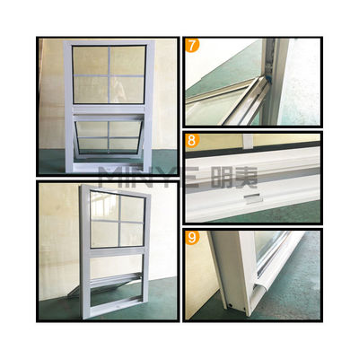 Estilo de design moderno PVC/UPVC VERTICAL Janela deslizante com funcionalidade de pendurar duplo