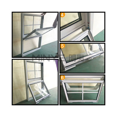 Estilo de design moderno PVC/UPVC VERTICAL Janela deslizante com funcionalidade de pendurar duplo
