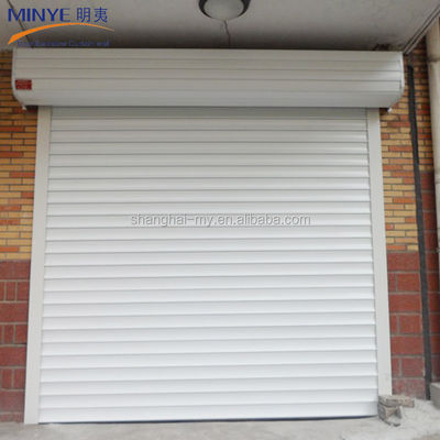 Indústria hoteleira Porta de garagem elétrica de perfil de alumínio com método de abertura de puxa-rolante