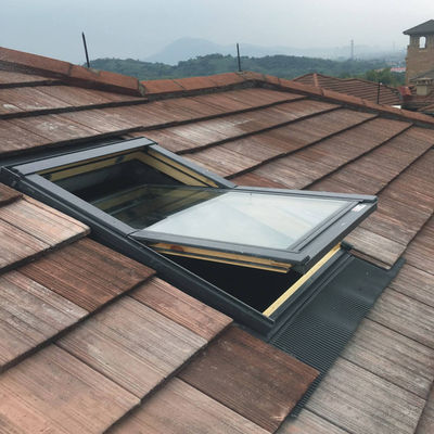 Janela Dormer de alumínio com clarabóia/teto em travessa Janela de vidro único/dobro/triplo
