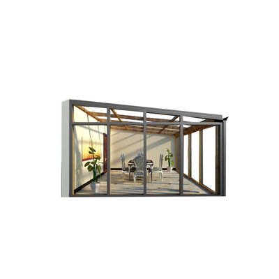 Quadro de perfil de alumínio Sala de jardim de inverno com vidro duplo e triângulo moldado teto
