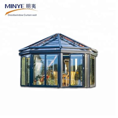 Jardim de Inverno Roof Flat Molding Alumínio Sala de sol com tamanho personalizado de Xangai