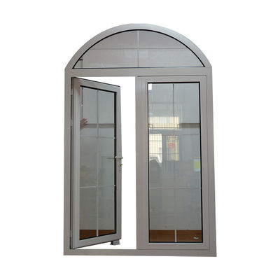 Design de porta principal de alumínio de grade branca residencial com configurações de tamanho personalizadas