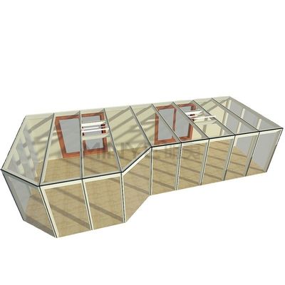 HOUSES de luxo pré-fabricadas com estrutura de alumínio e vidro isolado Lowe