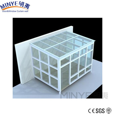 Sala de sol com vidro duplo temperado para casa de vidro de alumínio pré-fabricada