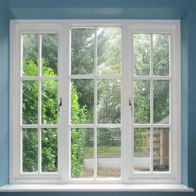 Janela de Design de Grelha de Ferro de Perfil UPVC de Vidro Único/Duplo/Tripla para Melhoria de Casa