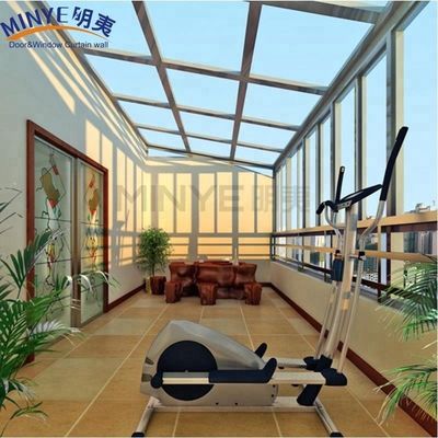 Design personalizável Casa de vidro forte pré-fabricada / Sala de sol de alumínio / Conservatório