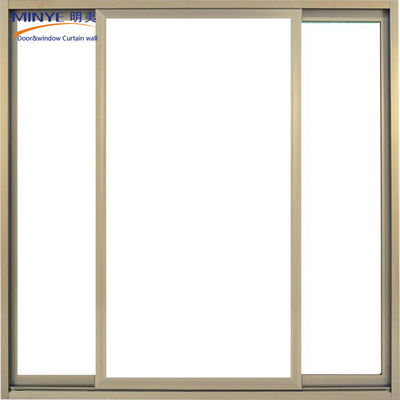 Janela deslizante de vinil de abertura horizontal com barbatana e vidro endurecido