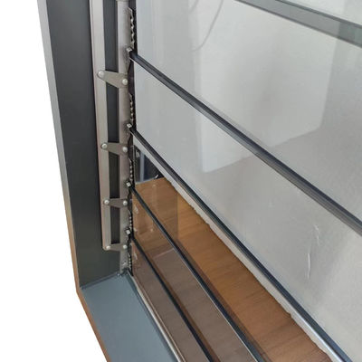Cores personalizadas Exterior Louvers de alumínio Janela Obturador lâmina de vidro Manual janelas