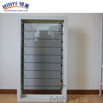 Cores personalizadas Exterior Louvers de alumínio Janela Obturador lâmina de vidro Manual janelas