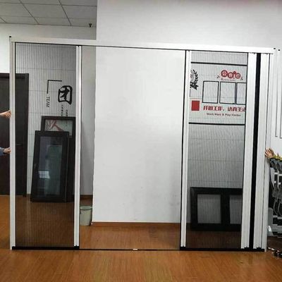 Estilo aberto retrátil personalizado Triple Mosquito Net Screen Sliding Porta E Janela