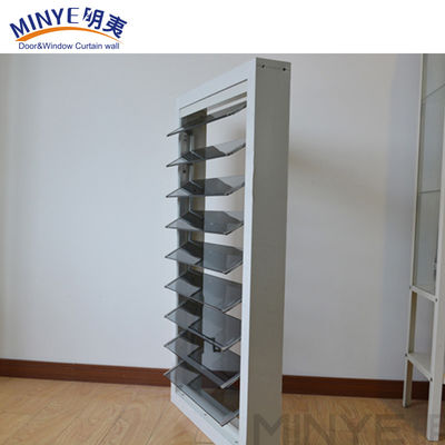 Cores personalizadas Exterior Louvers de alumínio Janela Obturador lâmina de vidro Manual janelas