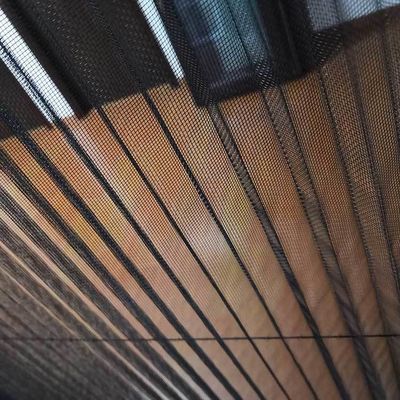 Estrutura de alumínio verde Mosquito Plissado Malha Porta de tela dobrável para design moderno