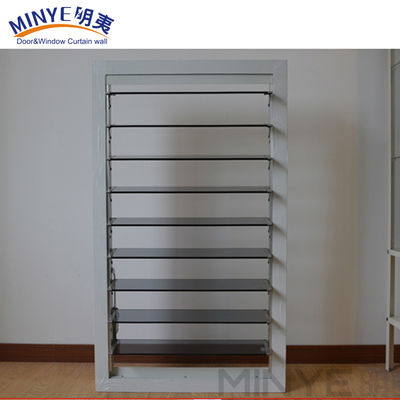 Moderno Design Exterior Alumínio Louvers Metal Janela com Janela de Vidro Duplo