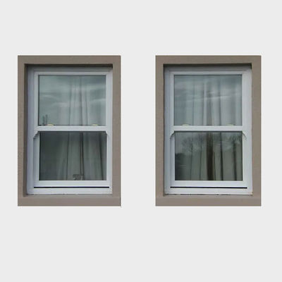 Tela dobrável de design moderno UPVC janela deslizante para cima e para baixo com vidro temperado