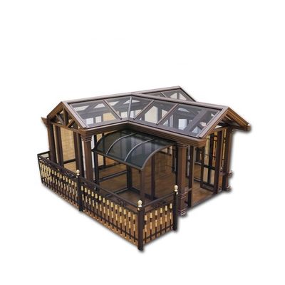 Moldura de telhado triangular de tamanho personalizado Kit de quarto de vidro de alumínio