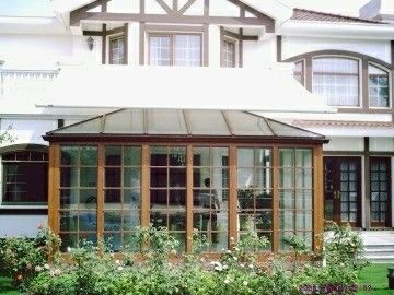 Moldura de telhado triangular de tamanho personalizado Kit de quarto de vidro de alumínio