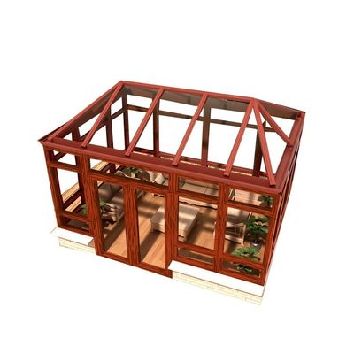 Sala de sol de jardim de alumínio moderno com isolamento térmico e vidro temperado duplo à prova de vento
