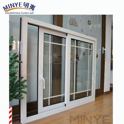 Janela deslizante de Upvc moderna com moldura de plástico à prova de vento e vidros duplos