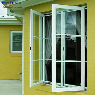 Moderno design francês insonorizado PVC vidro Upvc janelas e portas com churrasqueira Residencial