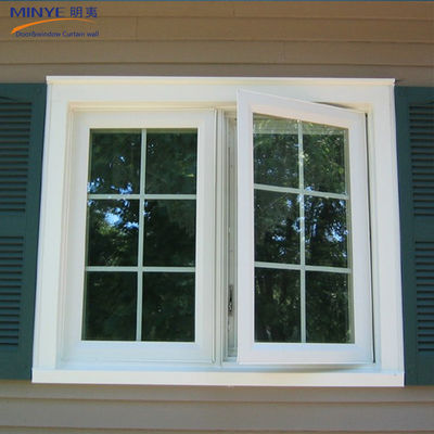 Moderno design francês insonorizado PVC vidro Upvc janelas e portas com churrasqueira Residencial