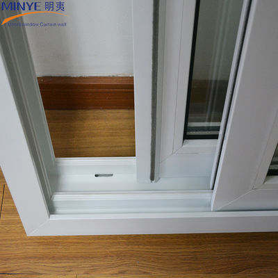 Função à prova de vento Vidro duplo deslizante UPVC Janela vertical com vantagem de economia de energia