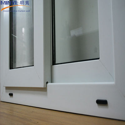 Função à prova de vento Vidro duplo deslizante UPVC Janela vertical com vantagem de economia de energia