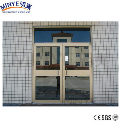 Porta de entrada dupla de alumínio com abertura lateral, piso de mola, porta exterior com material de alumínio