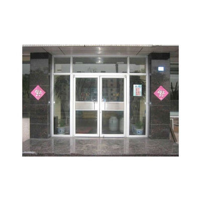 Porta giratória da frente da loja KFC com vidro de moldura de alumínio revestido com pó e design de mola