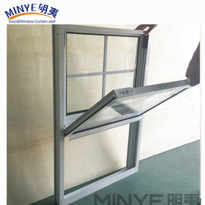 Janela deslizante vertical de vinil de Xangai com aço e hardware de reforço de 1,2 mm