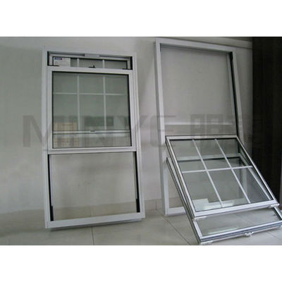 Janela deslizante vertical de vinil de Xangai com aço e hardware de reforço de 1,2 mm