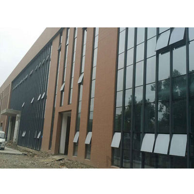 Muralha de cortina de alumínio de vidro isolado refletor de cor dourada