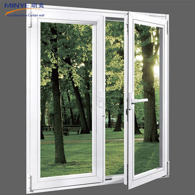 Janela de vidro duplo de tamanho personalizado Upvc/Pvc para isolamento térmico e sonoro