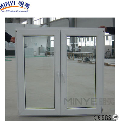 Janela de vidro duplo de tamanho personalizado Upvc/Pvc para isolamento térmico e sonoro