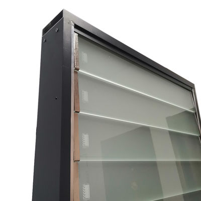 Moderno Design Powder Coating Alumínio Perfil Manual Abrir Janela de Janela de Plantas de Vidro congelado