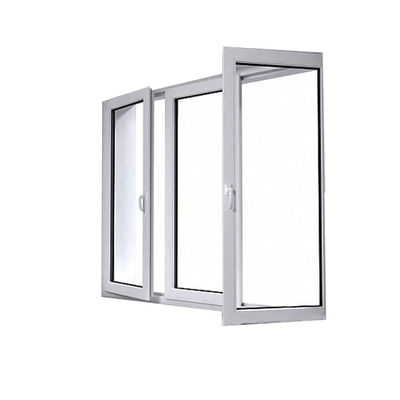UPVC/PVC Casement Design Windows para Toilet Resistência ao vento 3500pa Swing Open Style