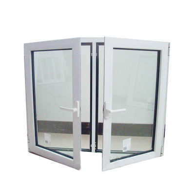UPVC/PVC Casement Design Windows para Toilet Resistência ao vento 3500pa Swing Open Style