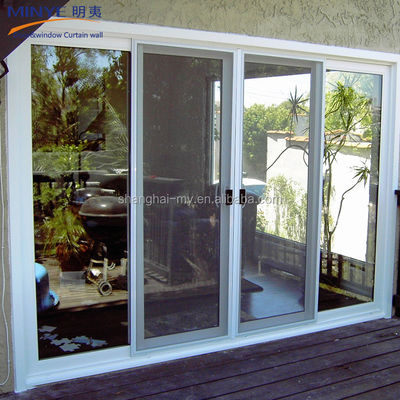 Modern Design exterior impermeável UPVC PVC francês porta do pátio de vidro deslizante para vilas