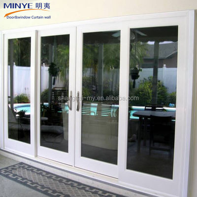 Modern Design exterior impermeável UPVC PVC francês porta do pátio de vidro deslizante para vilas